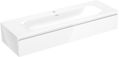 Mexen Orio шкаф за баня 140 см с мивка Vela, 1 чекмедже, бял гланц - 91A10-14023-1-BF00-W23M00