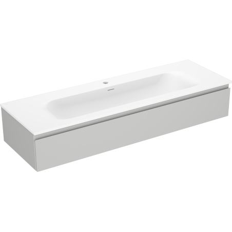 Mexen Orio шкафче за баня 140 см с мивка Vela, 1 чекмедже, сиво мат/бяло мат