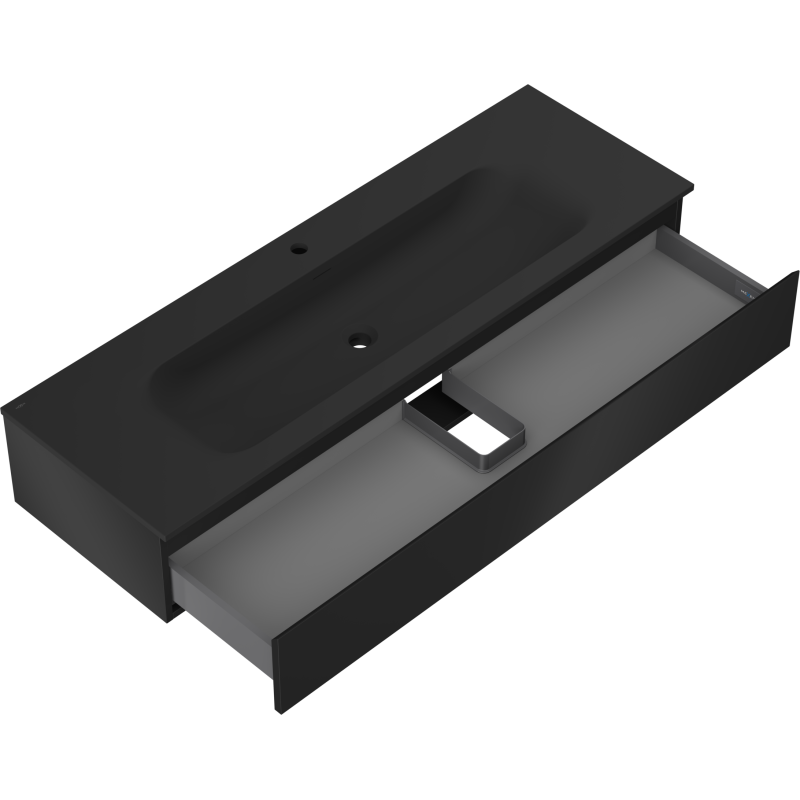 Mexen Orio баня шкаф 140 cm с мивка Vela, 1 чекмедже, черна матова - 91A10-14023-1-BF71-W23M71