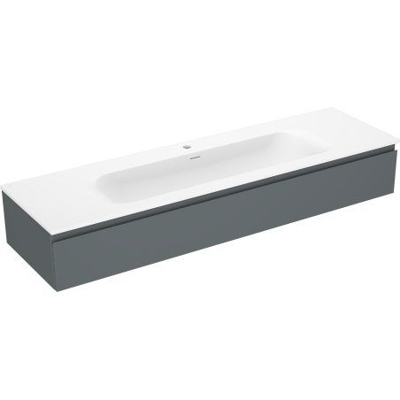 Mexen Orio шкаф за баня 160 см с мивка Vela, 1 чекмедже, графит мат/бял мат - 91A10-16023-1-BF66-W23M01