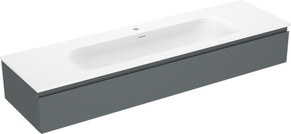 Mexen Orio шкаф за баня 160 см с мивка Vela, 1 чекмедже, графит мат/бял мат - 91A10-16023-1-BF66-W23M01