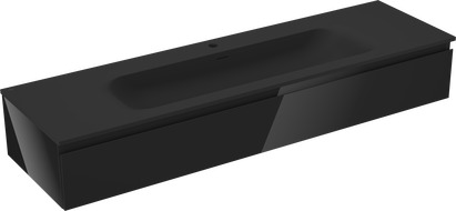 Mexen Orio шкаф за баня 160 см с мивка Vela, 1 чекмедже, черен гланц/черен мат - 91A10-16023-1-BF70-W23M71