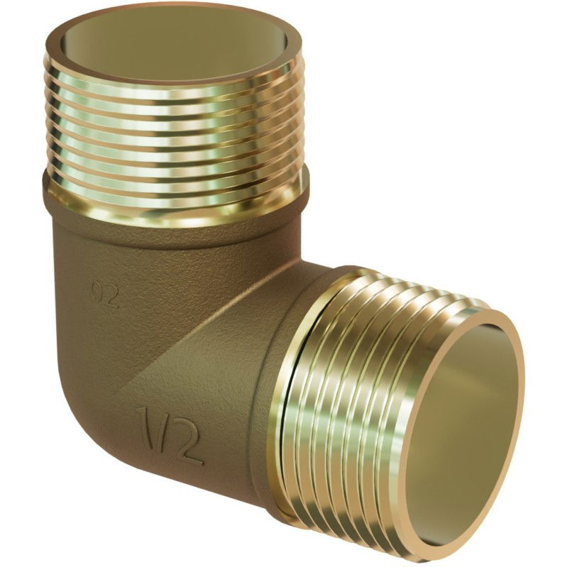 Mexen BRASS месингов лакът 3/4 M x 3/4 M - W97409-3434