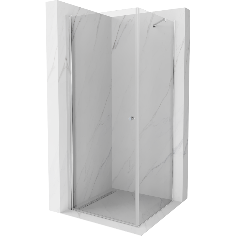 Mexen Pretoria отваряема душ кабина 90 x 90 cm, прозрачна, хром - 852-090-090-01-00