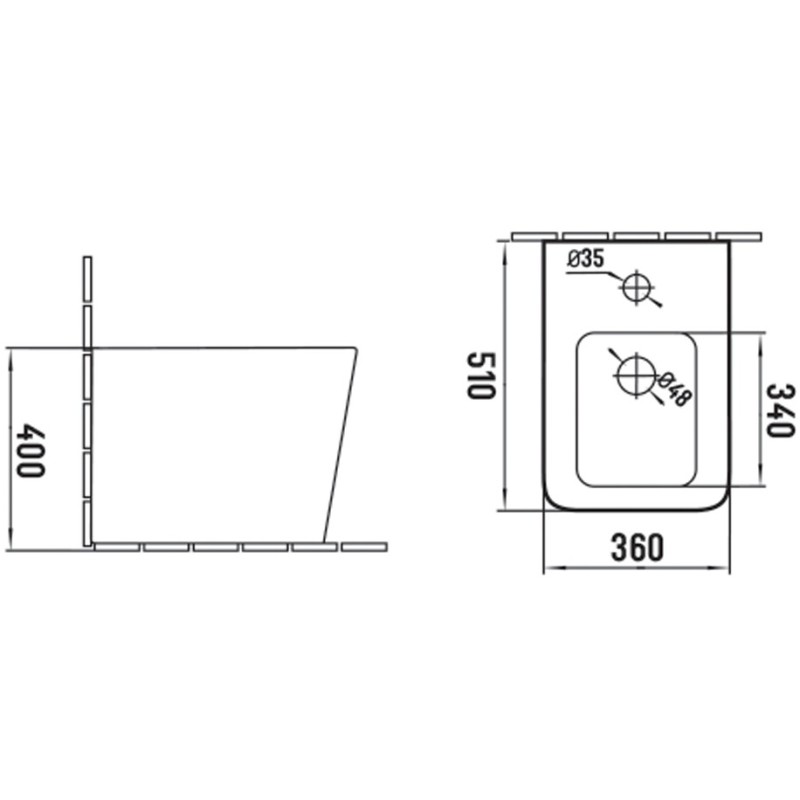 Mexen Cube стоящ биде, черен мат - 36925085