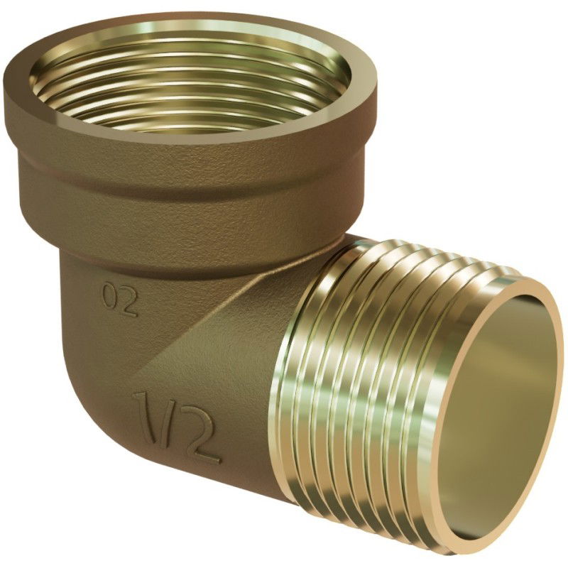 Mexen BRASS месингово коляно 1 МЪ x 1 ЖВ - W97410-1010