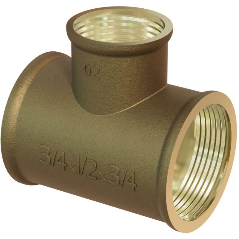 Mexen BRASS месингов тройник 3/4 GW x 1/2 GW x 3/4 GW - W97412-341234