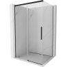 Mexen Rox плъзгаща се душ кабина 140 x 120 см, прозрачна, черна - 8C2-140-120-70-00