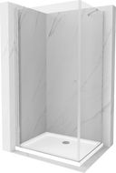 Mexen Pretoria душ кабина с отваряне 70 x 100 см, прозрачен, хром + поддон Flat - 852-070-100-01-00-4010