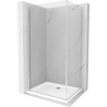 Mexen Pretoria душ кабина с отваряеми врати 100 x 70 см, прозрачна, хром + под душ Flat - 852-100-070-01-00-4010