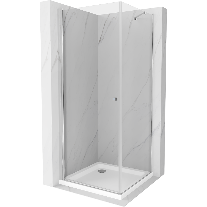 Mexen Pretoria врата на душ кабина 100 x 100 см, прозрачна, хром + таван Flat - 852-100-100-01-00-4010