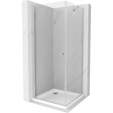 Mexen Pretoria врата на душ кабина 100 x 100 см, прозрачна, хром + таван Flat - 852-100-100-01-00-4010