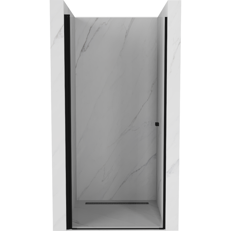 Mexen Pretoria врати за душ кабина отваряеми 90 cm, прозрачни, черни - 852-090-000-70-00