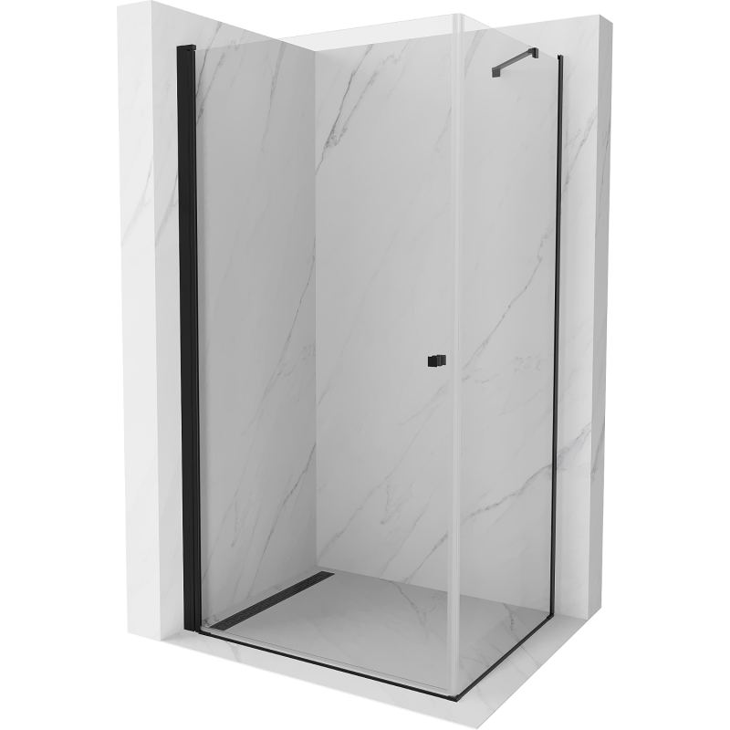 Mexen Pretoria кабинка за душ 70 x 80 см, прозрачна, черна - 852-070-080-70-00