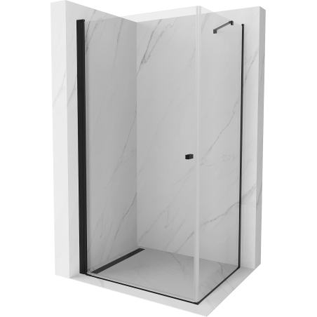 Mexen Pretoria люлееща се душ кабина 90 x 100 см, прозрачна, черна - 852-090-100-70-00