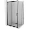 Mexen Apia разтегаема душ кабина 135 x 100 см, прозрачна, черна - 840-135-100-70-00