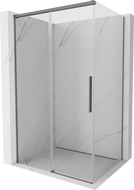 Mexen Rox плъзгаща се душ кабина 100 x 80 cm, прозрачна, оръжеен метал - 8C2-100-080-95-00