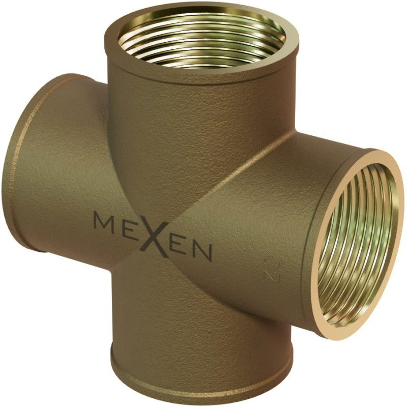 Mexen BRASS месингов кръстачка 3/4 GW x 3/4 GW x 3/4 GW x 3/4 GW - W97418-34343434