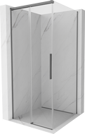 Mexen Rox плъзгаща се душ кабина 100 x 100 см, прозрачна, gun metal - 8C2-100-100-95-00