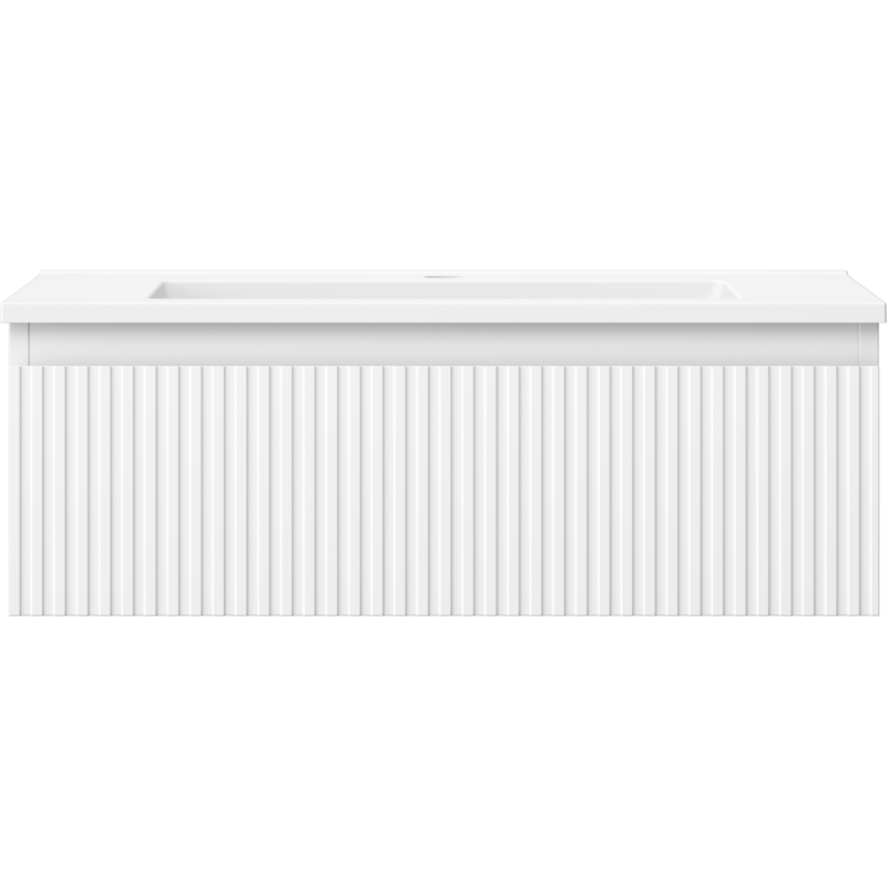 Mexen Rivel долен шкаф за баня 70 см с мивка Otis, 1 чекмедже, набразден, бял мат - 91A20-07023-1-BF01-W18M01