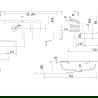 Mexen Rivel баня шкаф 70 cm с мивка Otis, 1 чекмедже, оребрена, бяла мат - 91A20-07023-1-BF01-W18M01