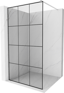 Mexen Kioto стена за душ Walk-in 120 x 200 см, черен модел 8 мм, хром - 800-120-101-01-77
