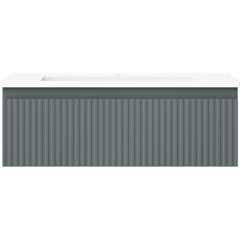 Mexen Rivel шкаф за баня 70 см с мивка Otis, 1 чекмедже, набразден, графит мат/бял мат - 91A20-07023-1-BF66-W18M01