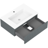 Mexen Rivel шкаф за баня 70 см с мивка Otis, 1 чекмедже, набразден, графит мат/бял мат - 91A20-07023-1-BF66-W18M01