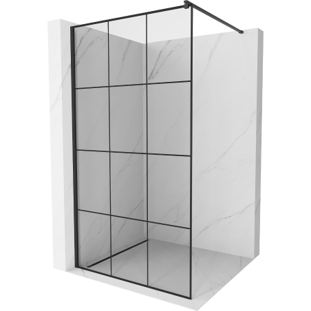 Mexen Kioto душова стена Walk-in 110 x 200 см, черен модел 8 мм, черна - 800-110-101-70-77