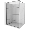 Mexen Kioto душ стена Walk-in 140 x 200 см, черна решетка 8 мм, черна - 800-140-101-70-77