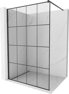 Mexen Kioto душ стена Walk-in 140 x 200 см, черна решетка 8 мм, черна - 800-140-101-70-77