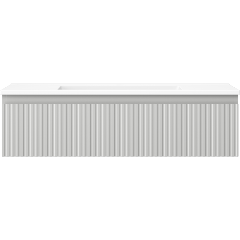 Mexen Rivel баня шкаф 90 см с мивка Otis, 1 чекмедже, набразден , сив мат/бял мат - 91A20-09023-1-BF62-W18M01