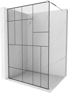 Mexen Kioto душ кабина Walk-in 100 x 200 см, черен модел 8 мм, хром - 800-100-101-01-78