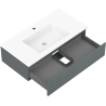 Mexen Rivel шкаф за баня 90 см с мивка Otis, 1 чекмедже, набраздена, графит мат/бял мат - 91A20-09023-1-BF66-W18M01