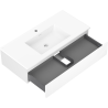 Mexen Rivel шкаф за баня 100 см с мивка Otis, 1 чекмедже, набразден, бял мат - 91A20-10023-1-BF01-W18M01