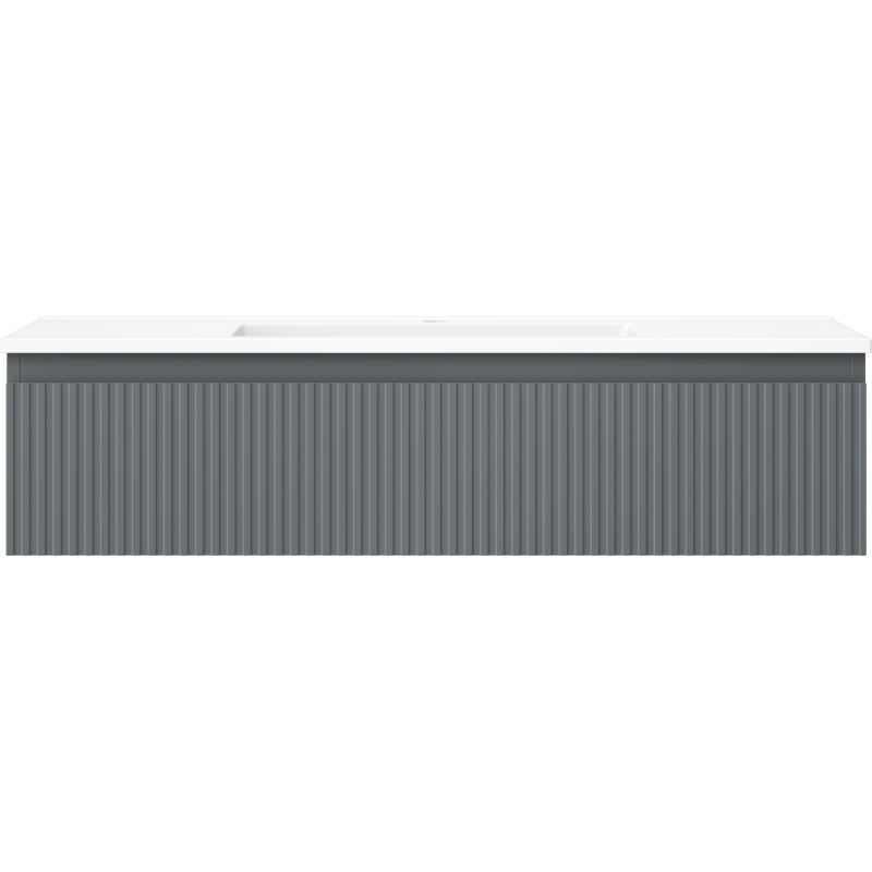 Mexen Rivel баня шкаф 100 см с умивалник Otis, 1 чекмедже, набраздена, графит мат/бял мат - 91A20-10023-1-BF66-W18M01