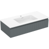Mexen Rivel баня шкаф 100 см с умивалник Otis, 1 чекмедже, набраздена, графит мат/бял мат - 91A20-10023-1-BF66-W18M01