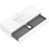 Mexen Rivel шкаф за баня 120 см с мивка Otis, 1 чекмедже, набразден, бял мат