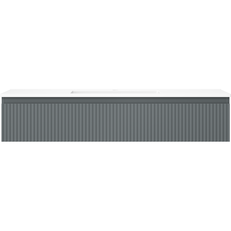 Mexen Rivel шкаф за баня 120 см с мивка Otis, 1 чекмедже, рифеловано , графит