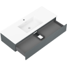 Mexen Rivel шкаф за баня 120 см с мивка Otis, 1 чекмедже, рифеловано , графит