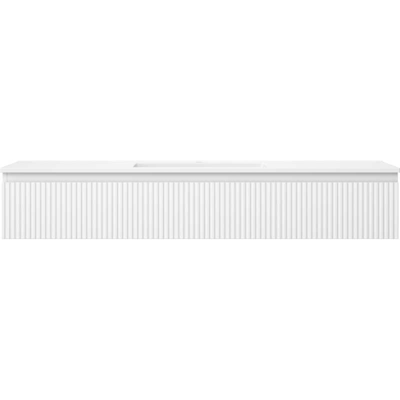 Mexen Rivel шкаф за баня 140 см с мивка Otis, 1 чекмедже, рифелован, бял мат - 91A20-14023-1-BF01-W18M01