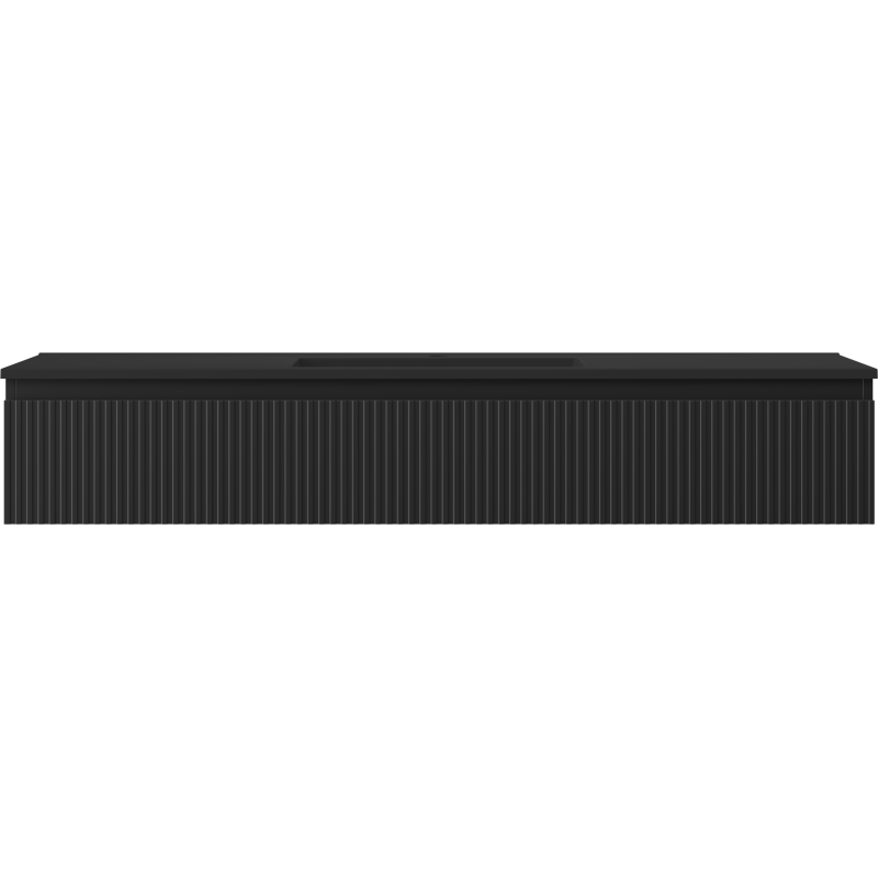 Mexen Rivel баня шкаф 140 см с мивка Otis, 1 чекмедже, оребрена, черен мат - 91A20-14023-1-BF71-W18M71