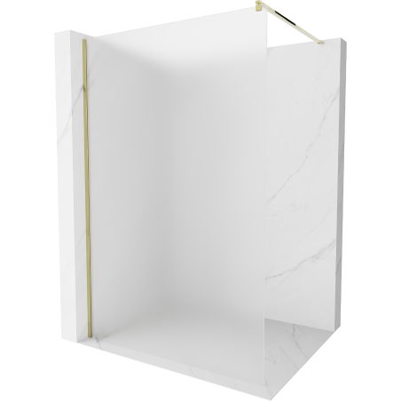 Mexen Kioto Ширма за душ Walk-in 140 x 200 cm, матирано 8 mm, златна - 800-140-101-50-30