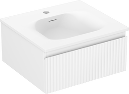 Mexen Rivel шкаф за баня 50 см с мивка Vela, 1 чекмедже, рифелова, бял мат - 91A20-05023-1-BF01-W23M01