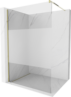 Мексен Киото стена за душ Walk-in 140 x 200 см, прозрачна/матова 8 мм, златна - 800-140-101-50-35