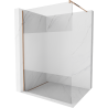 Mexen Kioto душ стена Walk-in 140 x 200 cm, прозрачен/матов 8 mm, розово злато - 800-140-101-60-35
