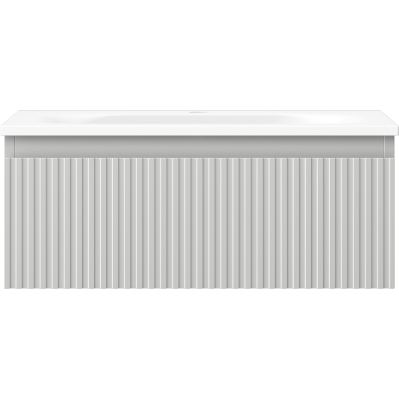 Mexen Rivel шкаф за баня 60 см с мивка Vela, 1 чекмедже, нарезан, сив мат/бял мат - 91A20-06023-1-BF62-W23M01