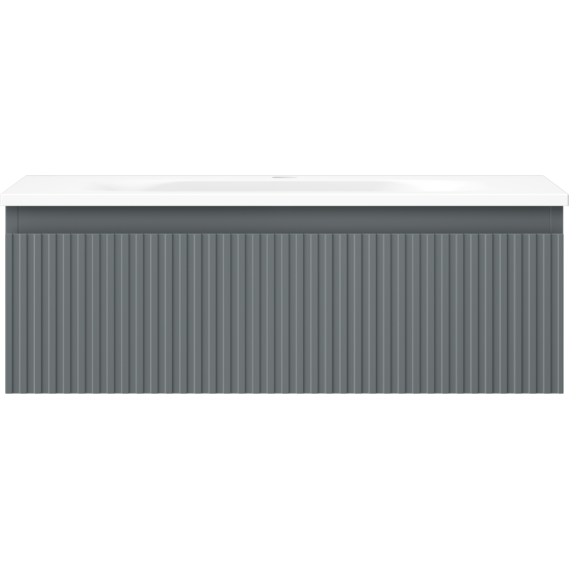 Mexen Rivel шкафче за баня 70 см с мивка Vela, 1 чекмедже, набраздено, графит мат/бял мат - 91A20-07023-1-BF66-W23M01