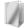 Mexen Kioto стена за душ Walk-in 140 x 200 cm, огледало 8 mm, златно - 800-140-101-50-50