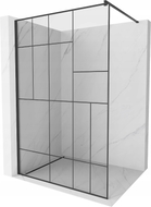 Mexen Kioto душ стена Walk-in 90 x 200 cm, черен модел 8 mm, черна - 800-090-101-70-78